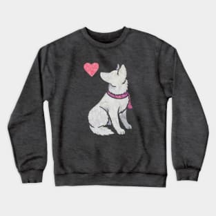 White Shepherd watercolour Crewneck Sweatshirt